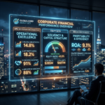 Infographic showing KPI, equity ratio, ROA metrics