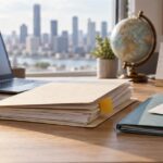 海外の机で届出と未対応の申告・通知を分けて確認する資料